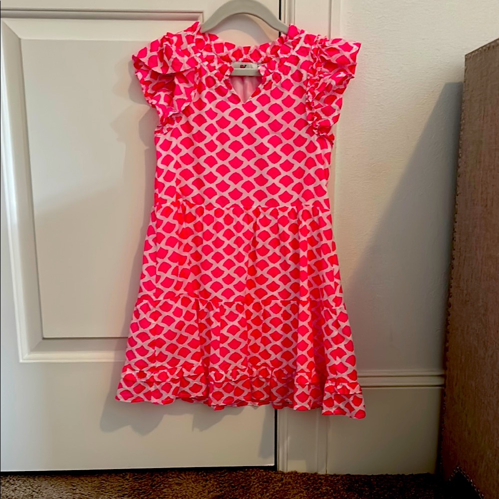 Vineyard Vines Red and White Flutter Sleeve Sundress